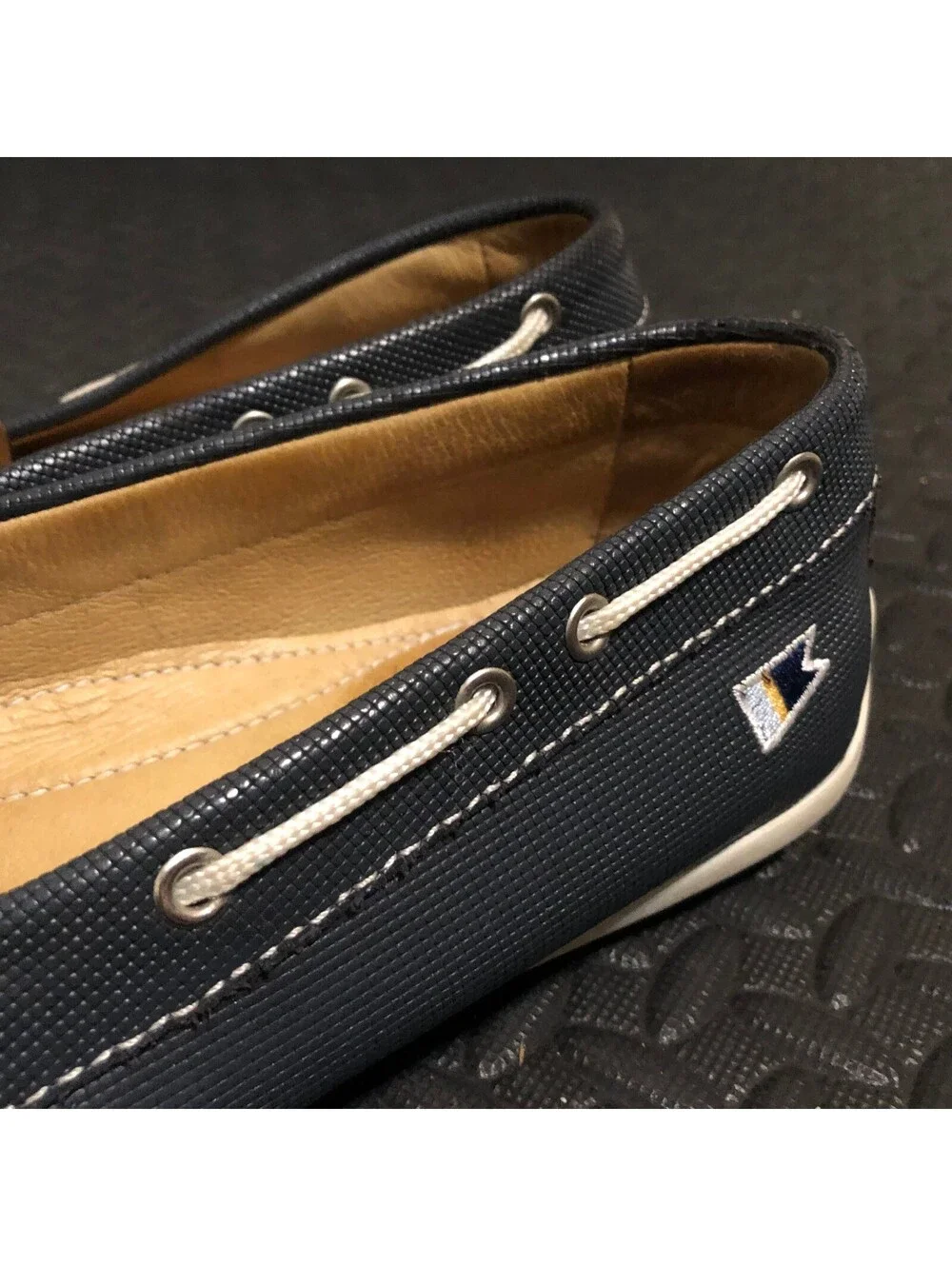 Riomar Men's Navy The Waterman  Boat Shoes Size 10.5 / 43.5